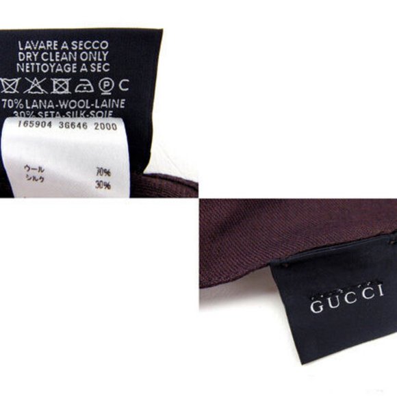 Gucci Scarf G logos Brown Woman Authentic Used - Picture 5 of 6